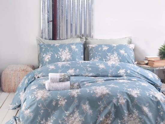 Μαξιλαροθήκες Mathilde (Σετ 2τμχ) Blue Ρυθμός 50Χ70 50x70cm 100% Βαμβάκι