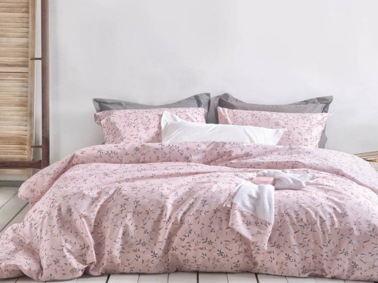 Κουβερλί Carlin (Σετ 3τμχ) Pink Ρυθμός Υπέρδιπλo 220x240cm 100% Βαμβάκι