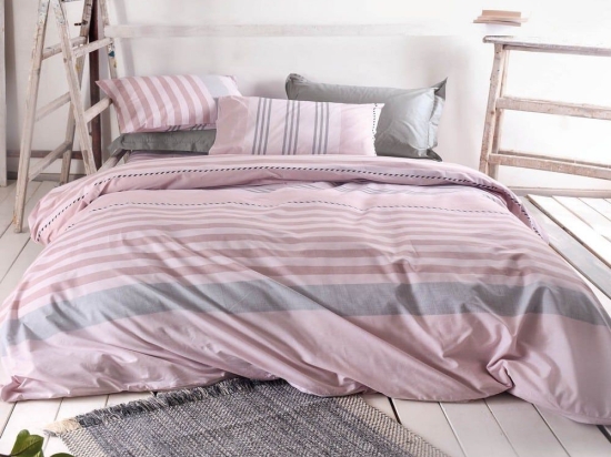 Σεντόνια Lucas (Σετ 4τμχ) Pink Ρυθμός King Size 270x290cm 100% Βαμβάκι
