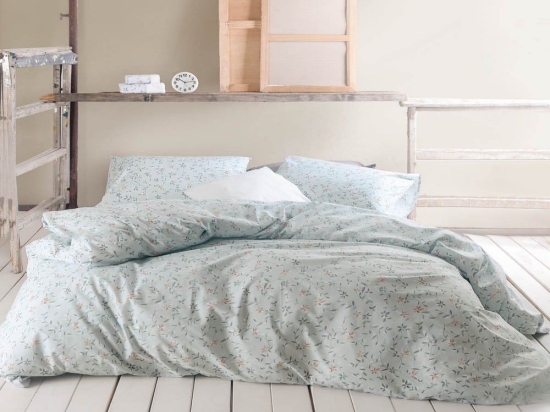 Σεντόνια Carlin (Σετ 4τμχ) Blue Ρυθμός King Size 270x290cm 100% Βαμβάκι