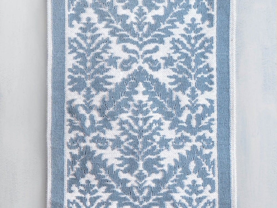 Ταπέτο Μπάνιου Bukle Blue Ρυθμός 60 x 90 60x90cm Βαμβάκι-Πολυέστερ