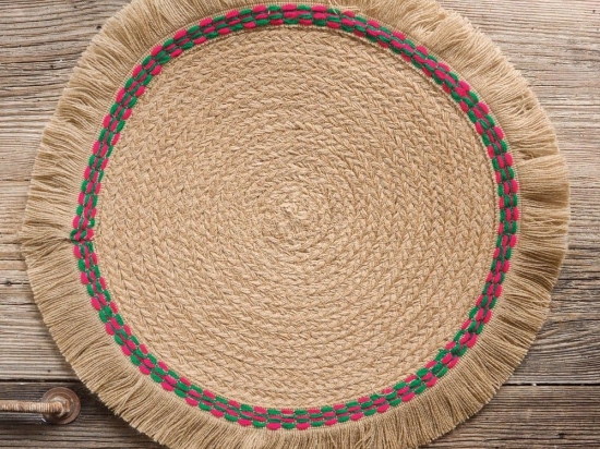 Σουπλά Kiana Beige Ρυθμός 35x35cm Πολυέστερ