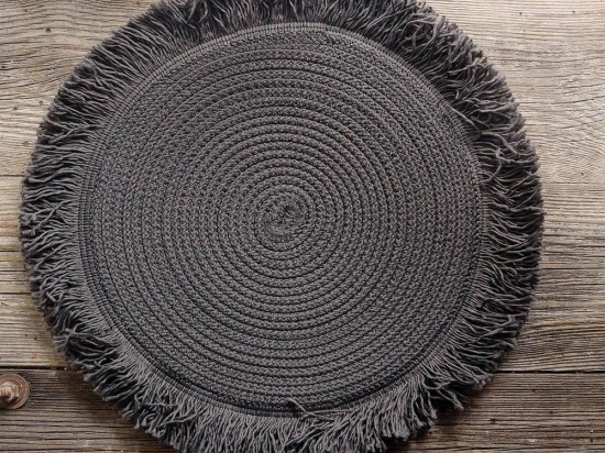Σουπλά Kiana Anthracite Ρυθμός 35x35cm Πολυέστερ