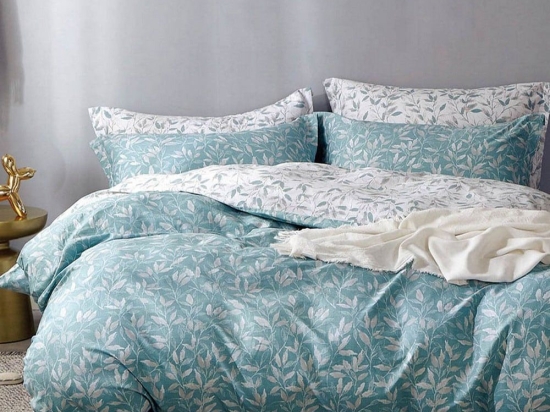 Πάπλωμα Ivy (Σετ 3τμχ) Aqua Ρυθμός Υπέρδιπλο 220x240cm 100% Βαμβακοσατέν