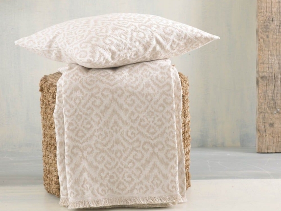 Ριχτάρι Herman Ecru Beige Ρυθμός Πολυθρόνα 160x180cm Βαμβάκι-Πολυέστερ