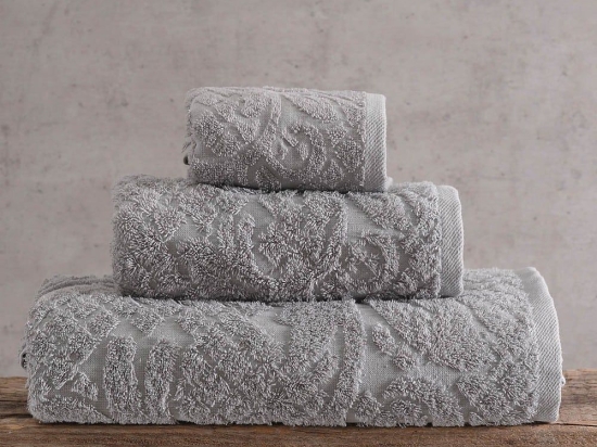 Πετσέτα Imani Grey Ρυθμός Προσώπου 50x90cm 100% Πενιέ Βαμβάκι