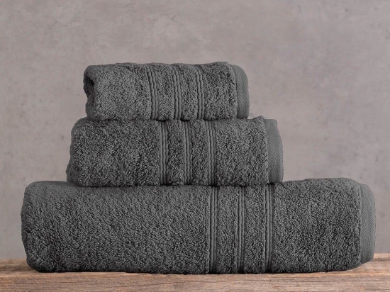 Πετσέτα Aria Dark Grey Ρυθμός Σώματος 75x150cm 100% Πενιέ Βαμβάκι