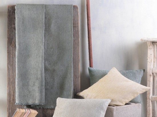 Ριχτάρι Honey Brown Grey Ρυθμός Τετραθέσιο 180x330cm Chenille,Βαμβάκι,Polyester