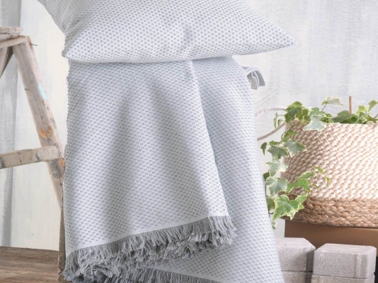 Ριχτάρι Matis Grey Ρυθμός Τετραθέσιο 180x330cm Βαμβάκι-Πολυέστερ
