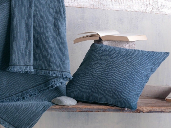 Ριχτάρι Nord Blue Ρυθμός Πολυθρόνα 160x180cm Βαμβάκι-Πολυέστερ
