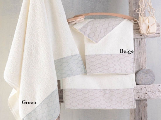 Πετσέτες Taira Σε Κουτί (Σετ 3τμχ) Beige Ρυθμός Σετ Πετσέτες 70x140cm 100% Πενιέ Βαμβάκι