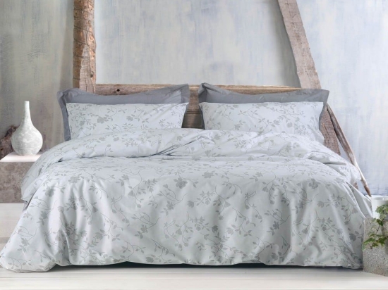 Σεντόνια Miriam (Σετ 4τμχ) Light Grey Ρυθμός Υπέρδιπλo 230x260cm Βαμβάκι-Πολυέστερ