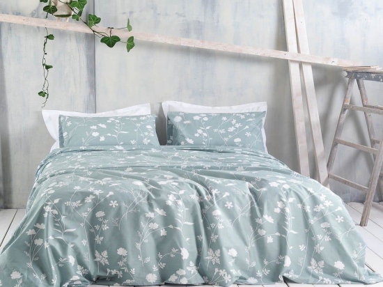 Σεντόνια Everly (Σετ 4τμχ) Blue Ρυθμός King Size 270x290cm 100% Βαμβάκι