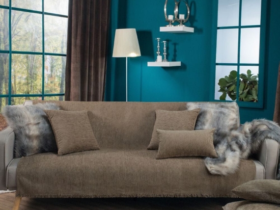Ριχτάρι Solid 303 Beige Teoran Πολυθρόνα 180x150cm Βαμβάκι-Πολυέστερ