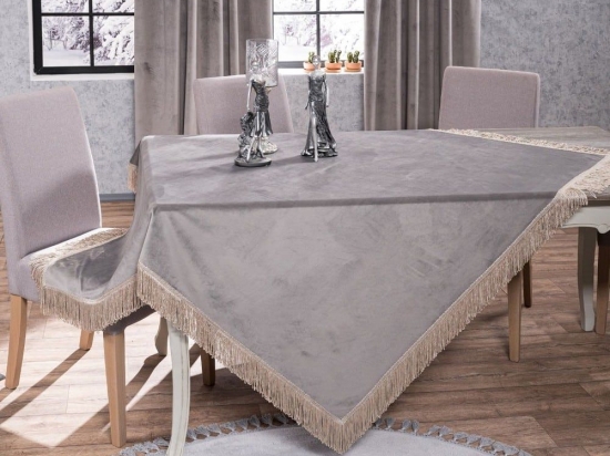 Τραπεζοκαρέ Velvet 11 Silver Teoran 140 X140 Acrylic