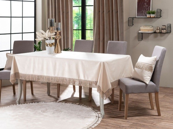 Τραπεζομάντηλο Velvet 01 Ivory Teoran 140Χ220 Acrylic