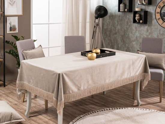 Τραπεζομάντηλο Velvet 07 Taupe Teoran 140X180 Acrylic