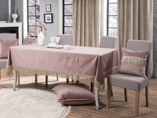 Τραπεζομάντηλο Velvet 12 Purple Teoran 140Χ220 Acrylic