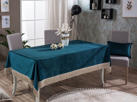 Τραπεζομάντηλο Velvet 13 Turquise Teoran 140Χ220 Acrylic
