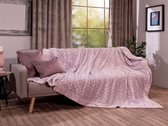 Ριχτάρι Κουβέρτα Stripe 12 Apple Teoran Πολυθρόνα 160x220cm Πολυέστερ