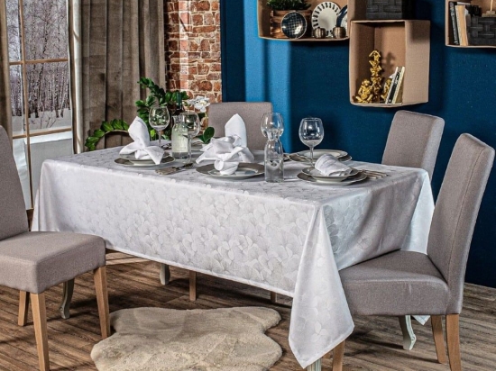 Τραπεζομάντηλο Elysse Grey Teoran 140X180 Βαμβάκι-Πολυέστερ