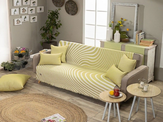 Ριχτάρι Donatella 08 Lime Teoran Πολυθρόνα 180x150cm Βαμβάκι-Πολυέστερ