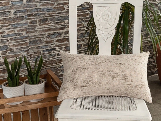Μαξιλάρι Διακοσμητικό (Με Γέμιση) Avellino 01 Ecru Teoran 30X50 Βαμβάκι-Πολυέστερ