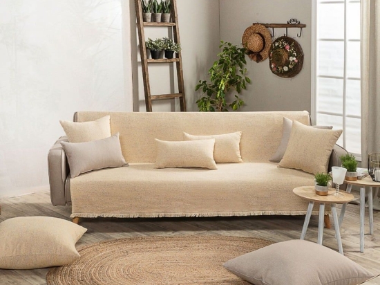 Ριχτάρι Avellino 14 Yellow Teoran Τριθέσιο 180x300cm Βαμβάκι-Πολυέστερ