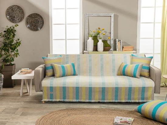 Ριχτάρι Lazio 08 Lime Teoran Πολυθρόνα 180x150cm Βαμβάκι-Πολυέστερ