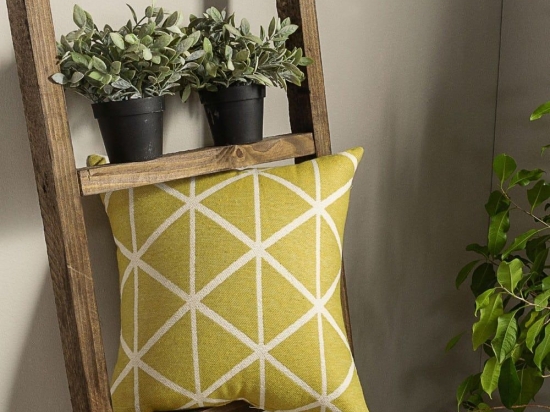 Μαξιλάρι Διακοσμητικό (Με Γέμιση) Manarola 08 Lime Teoran 43X43 Βαμβάκι-Πολυέστερ
