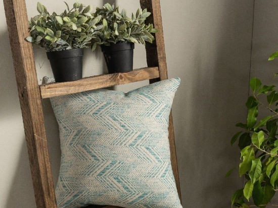 Μαξιλάρι Διακοσμητικό (Με Γέμιση) Siena 05 Blue Teoran 43X43 Βαμβάκι-Πολυέστερ
