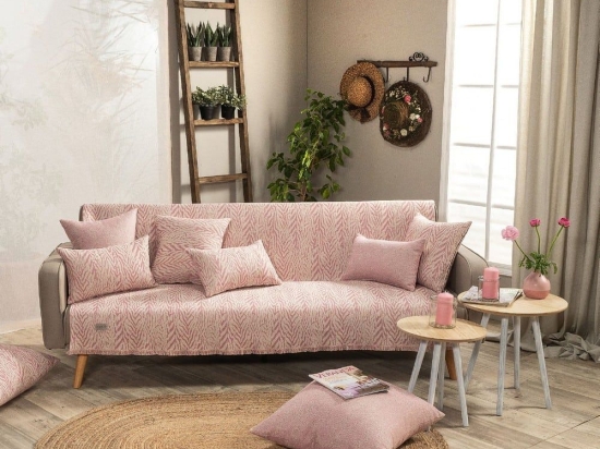 Ριχτάρι Vicenza 06 Pink Teoran Πολυθρόνα 180x150cm Βαμβάκι-Πολυέστερ