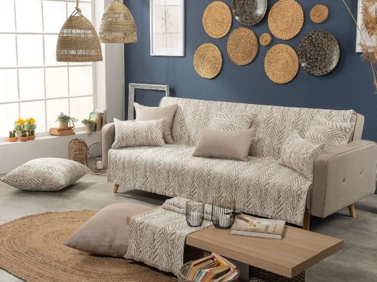 Τραβέρσα Vicenza 02 Beige Teoran 45X180 Βαμβάκι-Πολυέστερ