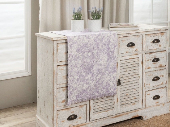 Τραβέρσα Meazza 07 Purple Teoran 45X180 Βαμβάκι-Πολυέστερ