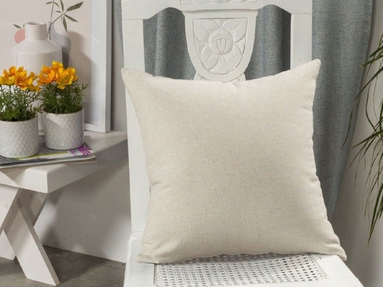 Μαξιλάρι Διακοσμητικό (Με Γέμιση) Aragona 11 Beige Teoran 45X45 Βαμβάκι-Πολυέστερ