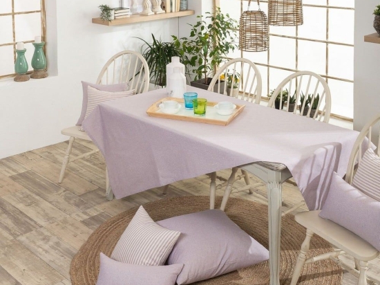 Τραπεζομάντηλο Aragona 07 Lila Teoran 135X180cm Βαμβάκι-Πολυέστερ