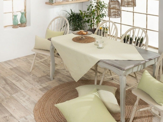 Καρέ Guensa 08 Lime Teoran 90X90cm Βαμβάκι-Πολυέστερ