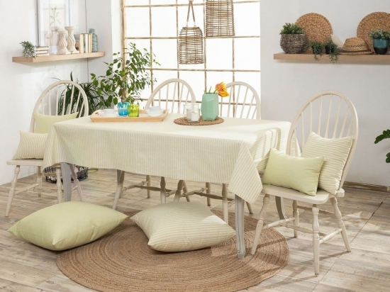 Τραπεζομάντηλο Guensa 08 Lime Teoran 135X180cm Βαμβάκι-Πολυέστερ