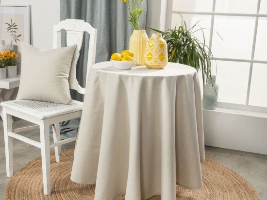 Ροτόντα Guensa 11 Beige-Grey Teoran Διάμετρος 180cm Βαμβάκι-Πολυέστερ