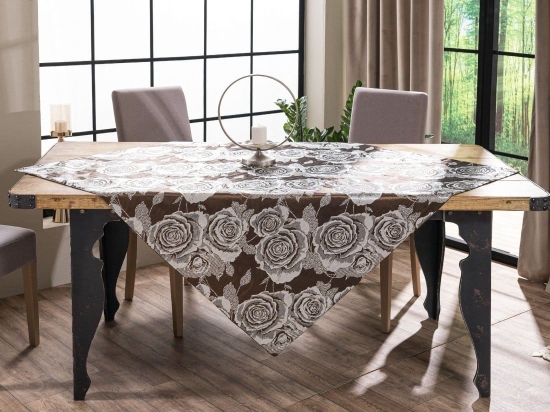 Καρέ W1111 03 Brown Teoran 90X90cm Πολυέστερ