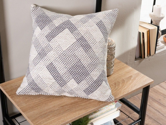 Μαξιλάρι Διακοσμητικό (Με Γέμιση) Bronx 07 Greige Teoran 43X43 Acrylic,Cotton,Polyester