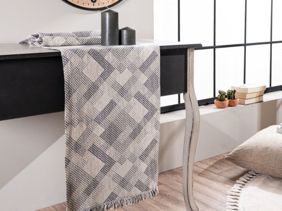 Τραβέρσα Bronx 07 Greige Teoran 45X180 Ακρυλικό,Βαμβάκι, Polyester