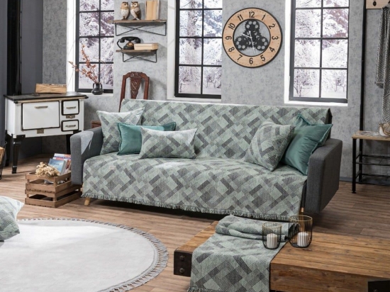 Τραβέρσα Bronx 13 Mint Teoran 45X180 Ακρυλικό,Βαμβάκι, Polyester