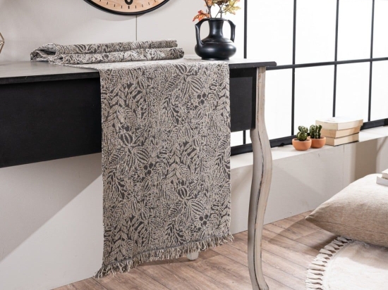Τραβέρσα Montana 07 Dark Grey Teoran 45X180 Ακρυλικό,Βαμβάκι, Polyester