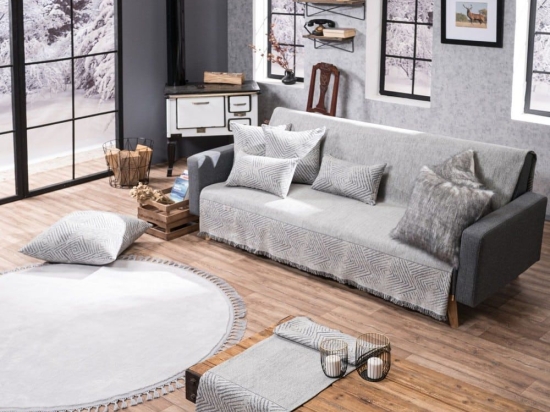 Τραβέρσα Philadelphia 11 Greige Teoran 45X180 Ακρυλικό,Βαμβάκι, Polyester