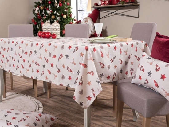 Τραπεζομάντηλο Χριστουγεννιάτικο Hilden Multi Teoran 135X180cm