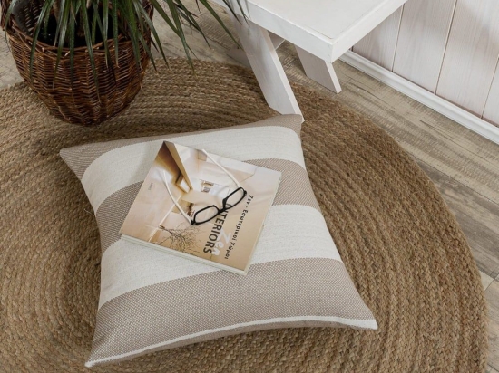 Μαξιλαροθήκη Διακοσμητική Gella 02 Beige Teoran 65Χ65 Βαμβάκι-Πολυέστερ