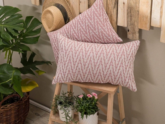 Μαξιλαροθήκη Διακοσμητική Giardino 06 Pink Teoran 30X50 Βαμβάκι-Πολυέστερ