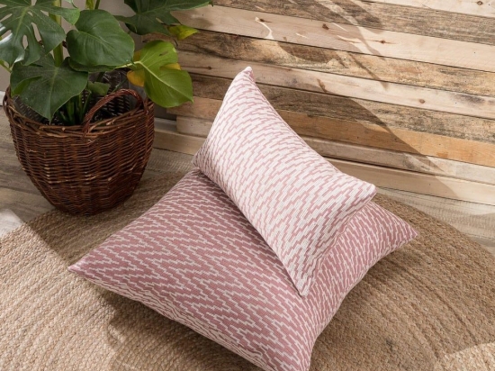 Μαξιλαροθήκη Διακοσμητική Giardino 06 Pink Teoran 65Χ65 Βαμβάκι-Πολυέστερ
