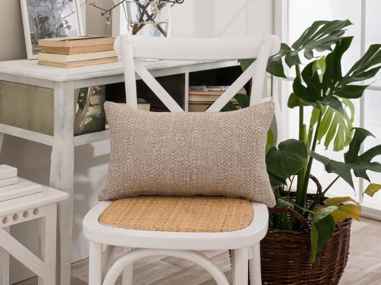 Μαξιλαροθήκη Διακοσμητική Savona 02 Beige Teoran 30X50 Βαμβάκι-Πολυέστερ